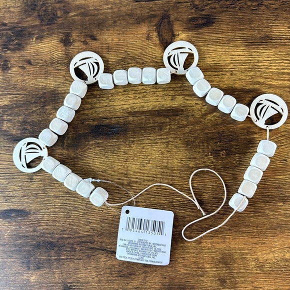 NWT Shore Living Wood Beads Garland - Picture 3 of 3